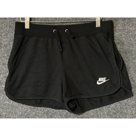 Nike Pants - Nike Sportswear Club Fleece Shorts Women Small Black Embroidered Logo 2" Inseam